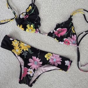 Hobie Floral Bikini - Black, Pink, Yellow